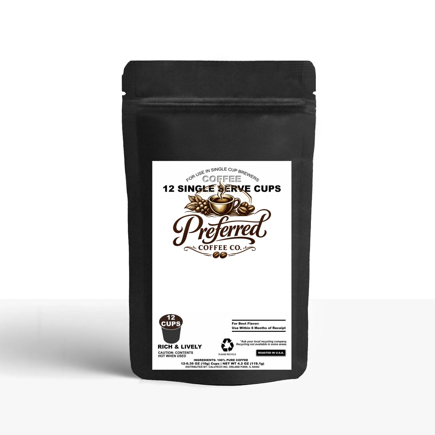 12 Pack Single Serve Coffee Capsules